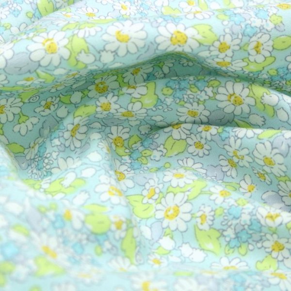 Photo3: ➖ 減價｜‼️不適用於 滿 $350 包郵 及 滿 $600 減 $30｜💢藍 1y 現貨｜🇹🇼 台灣製｜100% 棉 薄｜🌼 白色小雛菊｜花｜碎花 (3)