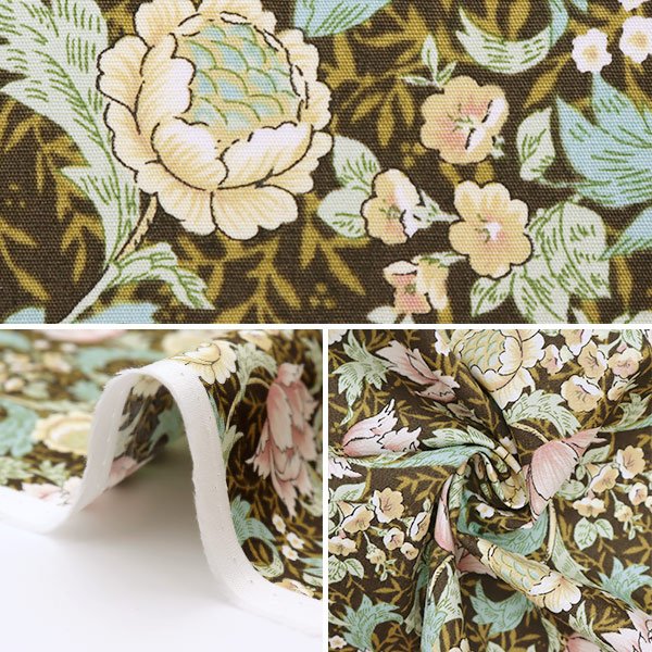 Photo4: ➖ 減價品｜‼️不適用於 滿 $350 包郵 及 滿 $600 減 $30｜💢 深藍、啡 各 0.5m 現貨｜🇯🇵 日本布｜薄棉｜花｜Floral Japan Fabric  (4)