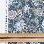 Photo2: 🔥 瘋狂亂減｜‼️不適用於 滿 $350 包郵 及 滿 $600 減 $30｜💢 深藍、啡 各 0.5m 現貨｜🇯🇵 日本布｜薄棉｜花｜Floral Japan Fabric  (2)