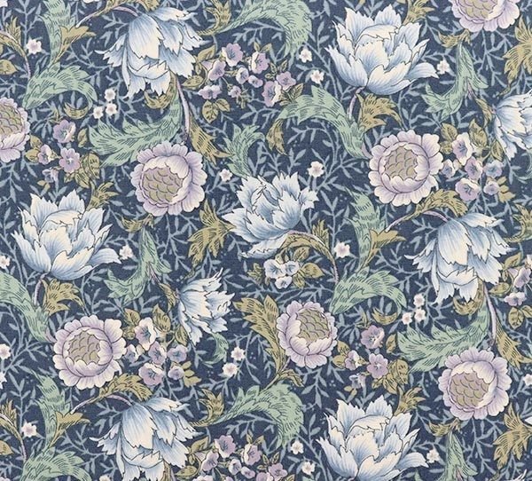Photo1: 💢 買滿包郵｜💢 深藍、啡 各 0.5m 現貨｜🇯🇵 日本布｜薄棉｜花｜Floral Japan Fabric  (1)