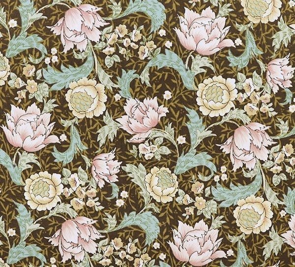 Photo3: ➖ 減價品｜‼️不適用於 滿 $350 包郵 及 滿 $600 減 $30｜💢 深藍、啡 各 0.5m 現貨｜🇯🇵 日本布｜薄棉｜花｜Floral Japan Fabric  (3)