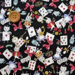 Photo4: 🔥 瘋狂亂減｜‼️不適用於 滿 $350 包郵 及 滿 $600 減 $30｜💢 粉、黑 各 0.5m 現貨｜🇯🇵 日本製｜100% 棉 薄｜不思議の国｜貓貓｜動物 (4)