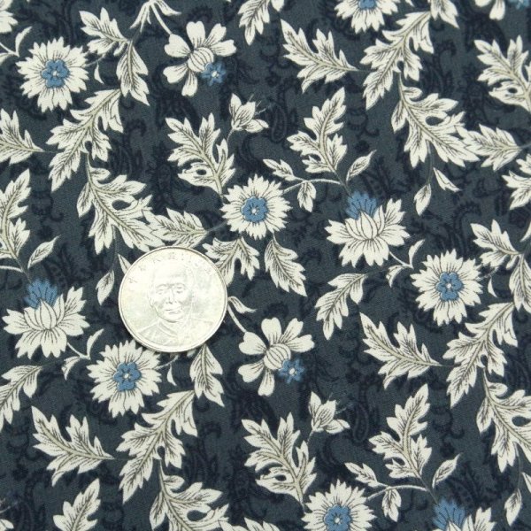 Photo2: ➖ 減價｜‼️不適用於 滿 $350 包郵 及 滿 $600 減 $30｜💢深藍  0.5y 現貨｜🇹🇼 台灣布｜薄棉｜復古歐風壁花 (2)