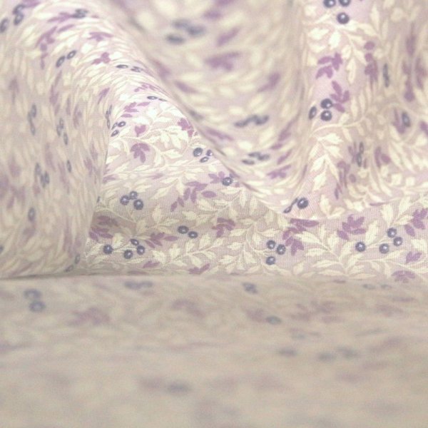 Photo3: ➖ 減價｜‼️ 不享 滿 $250 包郵 ‼️不享 滿 $600 減 $30｜💢紫 0.5y 現貨｜🇹🇼 台灣布｜薄棉｜古典龍葵紋樣 (3)