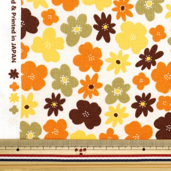 Photo2: ➖ 減價品｜‼️不適用於 滿 $350 包郵 及 滿 $600 減 $30｜🟥 日本製｜💢 橙 0.5m 現貨｜100% 薄棉｜北歐風｜花 (2)