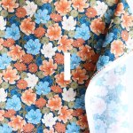 Photo3: ➖ 減價｜‼️不適用於 滿 $350 包郵 及 滿 $600 減 $30｜💢 3色各 0.5y 現貨｜🇹🇼 台灣製｜厚棉｜和風燙金花朵｜花卉面料｜菊｜Floral Taiwan Fabric  (3)