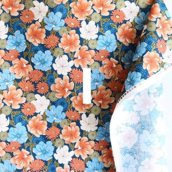 Photo3: ➖ 減價｜‼️不適用於 滿 $350 包郵 及 滿 $600 減 $30｜💢 3色各 0.5y 現貨｜🇹🇼 台灣製｜厚棉｜和風燙金花朵｜花卉面料｜菊｜Floral Taiwan Fabric  (3)