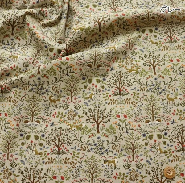 Photo7: ➖ 減價｜‼️不適用於 滿 $350 包郵 及 滿 $600 減 $30｜💢 深棕 0.5m 現貨｜🇯🇵 日本布｜森林動物｜薄燈芯絨｜Animal Village 薄燈芯絨日本布｜FOX Japan Fabric (7)