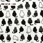 Photo1: 🔥 瘋狂亂減｜‼️不適用於 滿 $350 包郵 及 滿 $600 減 $30｜💢 白 0.5m 現貨｜🇯🇵 日本布｜牛津布 OX｜貓柄 🐱 Cat Kitten Japan Fabric｜猫の後ろ姿 (1)