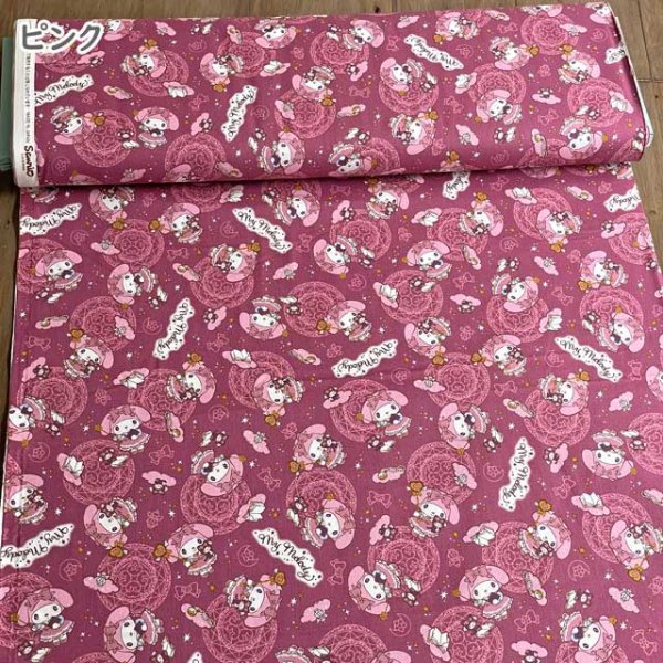 Photo2: 日本製｜💢 玫瑰粉紅 0.5m 現貨｜100% 棉 薄｜Sanrio｜My Melody｜2023年 12月 (2)