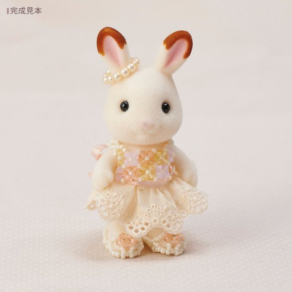 Photo1: 💢 買滿包郵｜💢 非 現貨｜🇯🇵 日本布｜森林家族 Sylvanian Families｜蕾絲 串珠 連身裙（兒童用）❌ 不包含公仔 (1)