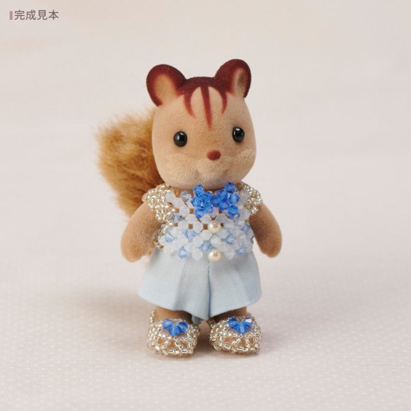 Photo1: 💢 買滿包郵｜💢 非 現貨｜🇯🇵 日本布｜森林家族 Sylvanian Families｜藍色 串珠 連身裙（兒童用）❌ 不包含公仔 (1)