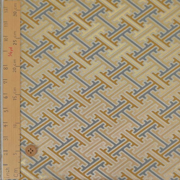 Photo3: 【1米 起】日本製｜💢 非 現貨｜西陣織 金襴｜和風 和柄 日式 京都風格 ｜Sayagata 紗綾形 (3)