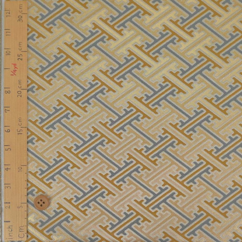 Photo3: 【1米 起】日本製｜💢 非 現貨｜西陣織 金襴｜和風 和柄 日式 京都風格 ｜Sayagata 紗綾形 (3)