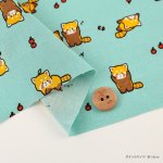 Photo2: ➖瘋狂亂減｜‼️不適用於 滿 $350 包郵 及 滿 $600 減 $30｜🔴 日本製｜💢 0.5m 薄荷 *現貨｜100% 棉 薄｜小熊貓 動物柄 (2)