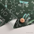 Photo4: 🔴 日本製｜💢 非 現貨｜100% 棉 牛津布｜科學 science｜數理柄｜化學Chemistry Japan Fabric (4)