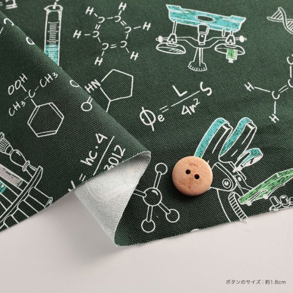 Photo3: ➖ 減價｜‼️不適用於 滿 $350 包郵 及 滿 $600 減 $30｜🔴 日本製｜💢 綠 *0.5m 現貨｜100% 棉 牛津布｜科學 science｜數理柄｜化學Chemistry (3)
