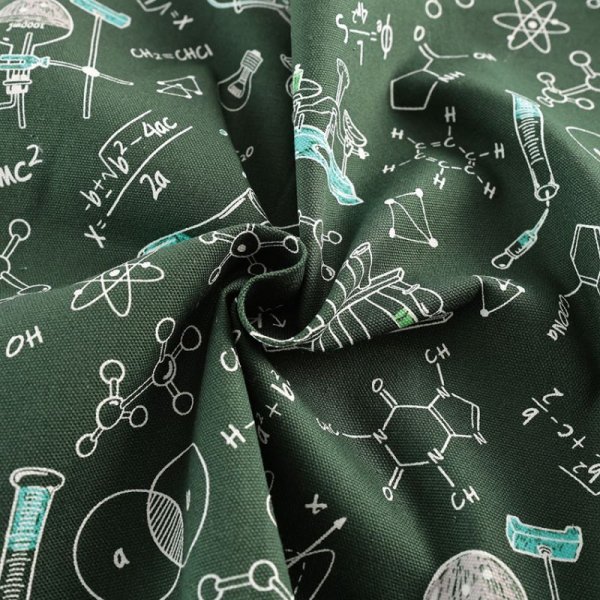Photo2: ➖ 減價｜‼️不適用於 滿 $350 包郵 及 滿 $600 減 $30｜🔴 日本製｜💢 綠 *0.5m 現貨｜100% 棉 牛津布｜科學 science｜數理柄｜化學Chemistry (2)