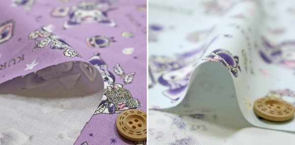 Photo4: 【1米 價格】🟦日本製｜💢 非 現貨｜100% 棉 牛津布｜Kuromi｜2024年 4月 (4)