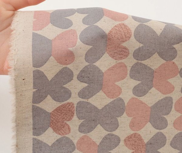 Photo6: 【1米 價格】🔴 日本製｜💢 非現貨｜85% 棉，15% 麻｜maisema｜butterfly 蝴蝶 蝶柄 昆蟲柄 北歐風 (6)