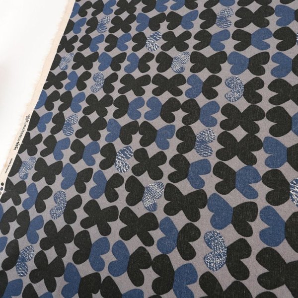 Photo3: 【1米 價格】🔴 日本製｜💢 非現貨｜85% 棉，15% 麻｜maisema｜butterfly 蝴蝶 蝶柄 昆蟲柄 北歐風 (3)