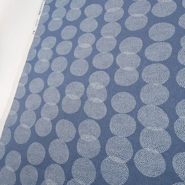 Photo6: 【1米 價格】🔴 日本製｜💢 非現貨｜85% 棉，15% 麻｜maisema｜圓點 水玉柄 北歐風 (6)