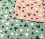 Photo1: 【1米 價格】🔴 日本製｜💢 非 現貨｜80% 棉，20% 麻｜Disney Mickey Mouse 幾何柄｜2024年 3月 (1)