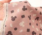 Photo3: 【1米 價格】🔴 日本製｜💢 非 現貨｜80% 棉，20% 麻｜Disney Mickey Mouse 幾何柄｜2024年 3月 (3)