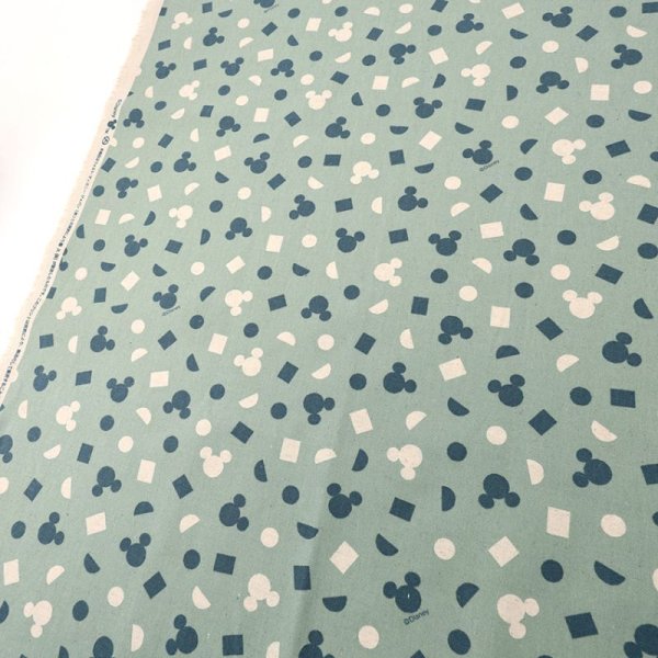 Photo5: 【1米 價格】🔴 日本製｜💢 非 現貨｜80% 棉，20% 麻｜Disney Mickey Mouse 幾何柄｜2024年 3月 (5)