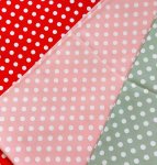 Photo1: ➖ 減價｜‼️ 不享 滿 $250 包郵 ‼️不享 滿 $600 減 $30｜💢 紅、綠、淺粉 各 1y 現貨｜🇹🇼 台灣製｜厚棉｜17色大點點｜圓點 約 9 mm｜Dot Taiwan Fabric  (1)