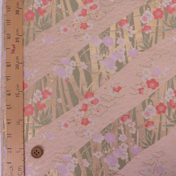 Photo3: 【1米 價格】🔺日本製｜💢 非 現貨｜西陣織 金襴｜和風 和柄 日式 京都風格 ｜松竹梅花圖案｜2024年 06月 (3)