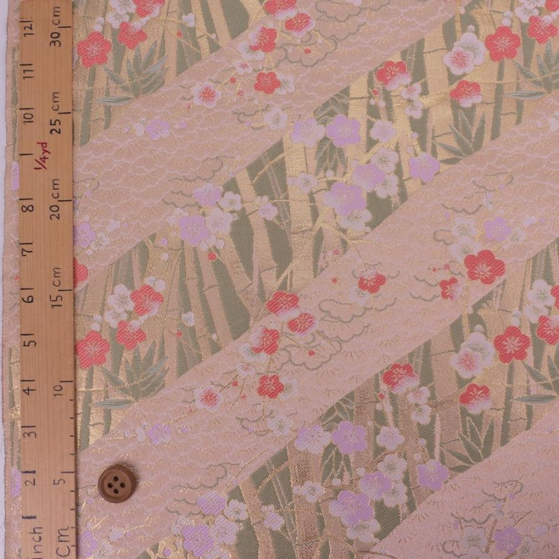 Photo3: 【1米 價格】🔺日本製｜💢 非 現貨｜西陣織 金襴｜和風 和柄 日式 京都風格 ｜松竹梅花圖案｜2024年 06月 (3)