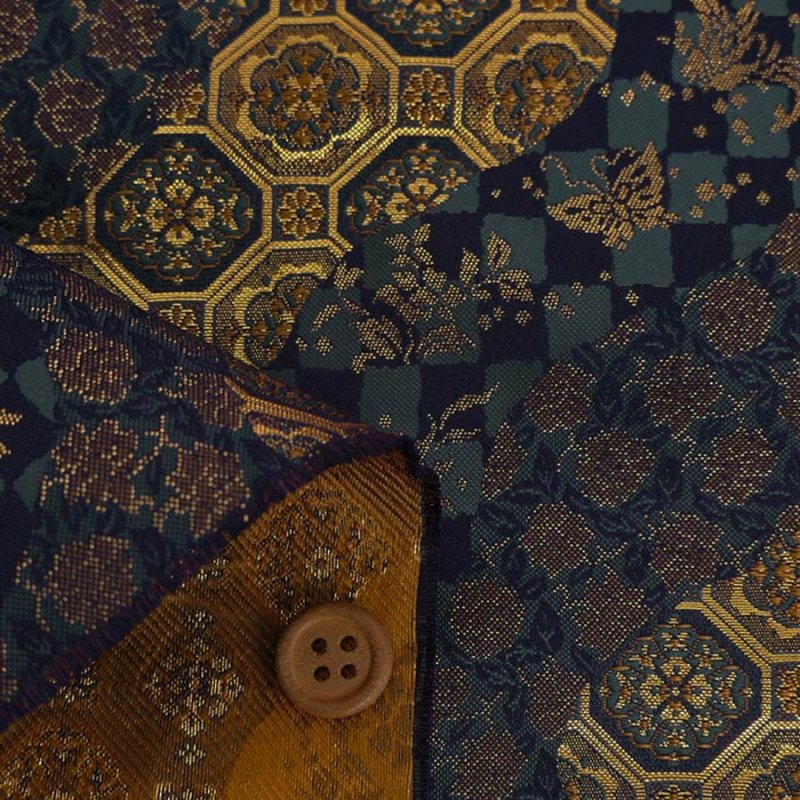 Photo2: 【1米 價格】日本製｜💢 非 現貨｜西陣織 金襴｜和風 和柄 日式 京都風格｜古典圖案、傳統圖案｜2024年 06月 (2)