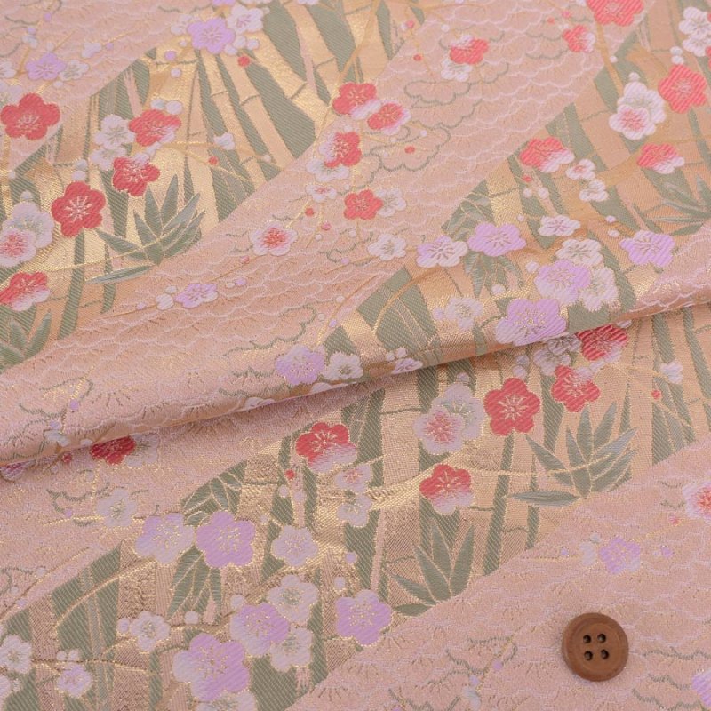 Photo1: 【1米 價格】🔺日本製｜💢 非 現貨｜西陣織 金襴｜和風 和柄 日式 京都風格 ｜松竹梅花圖案｜2024年 06月 (1)