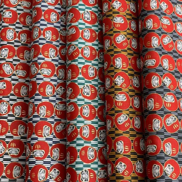 Photo2: 【1米 價格】🟣 日本製｜💢 非 現貨｜100% 棉 薄｜達摩 (2)