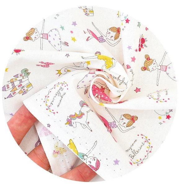 Photo2: ➖ 減價｜‼️不適用於 滿 $350 包郵 及 滿 $600 減 $30｜💢 米白 各 0.5m 現貨｜🇯🇵 日本布｜薄棉｜芭蕾舞少女 (2)