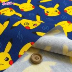 Photo3: 【1米 價格】🔵 日本製｜💢 非 現貨｜100%棉 牛津布｜POKEMON 比卡超 寶可夢 Pikachu｜2024年 7月 (3)