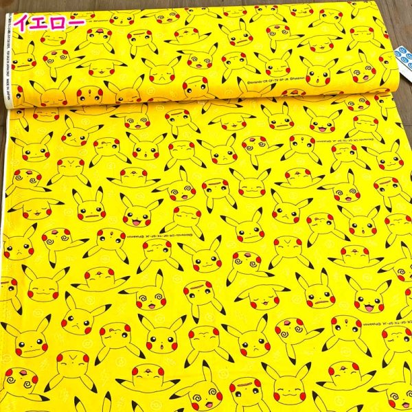Photo5: 【1米 價格】🔵 日本製｜💢 非 現貨｜100%棉 牛津布｜POKEMON 比卡超 寶可夢 Pikachu｜2024年 7月 (5)