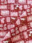 Photo2: 🔥 瘋狂亂減｜‼️不適用於 滿 $350 包郵 及 滿 $600 減 $30｜日本製｜💢 紅 0.5m 現貨｜100% 棉 薄｜日式 和風｜混搭｜貓｜兔｜櫻花 動物布 (2)