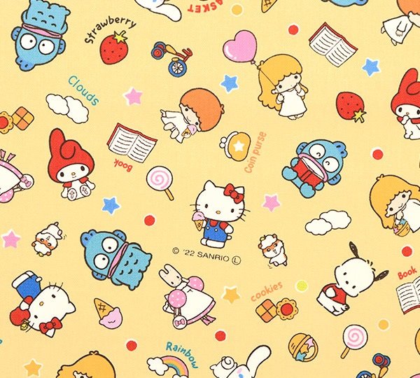 Photo1: 🟣 日本製｜💢 非 現貨｜100% 棉 牛津布｜Sanrio Characters｜2022 (1)