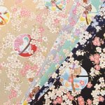 Photo1: 【1米 價格】🟡 日本製｜💢 非 現貨｜100% polyester 可濕水 軟身｜日式 和風櫻花 鈴｜2024年 9月 (1)