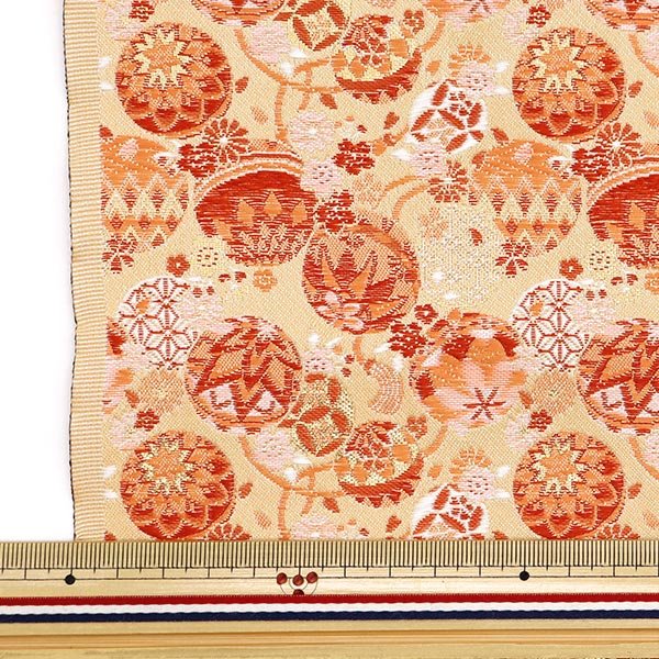 Photo2: 【1米 價格】🟥日本製｜💢 非 現貨｜西陣織 金襴｜和風 和柄 日式 京都風格 ｜繡球 毬 (2)