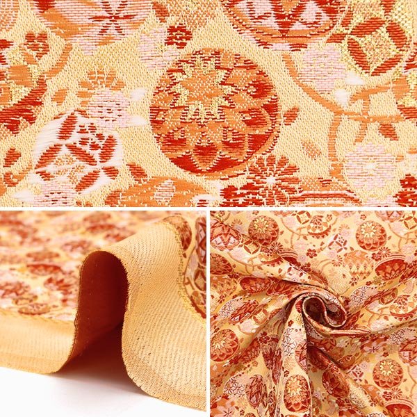 Photo3: 【1米 價格】🟥日本製｜💢 非 現貨｜西陣織 金襴｜和風 和柄 日式 京都風格 ｜繡球 毬 (3)