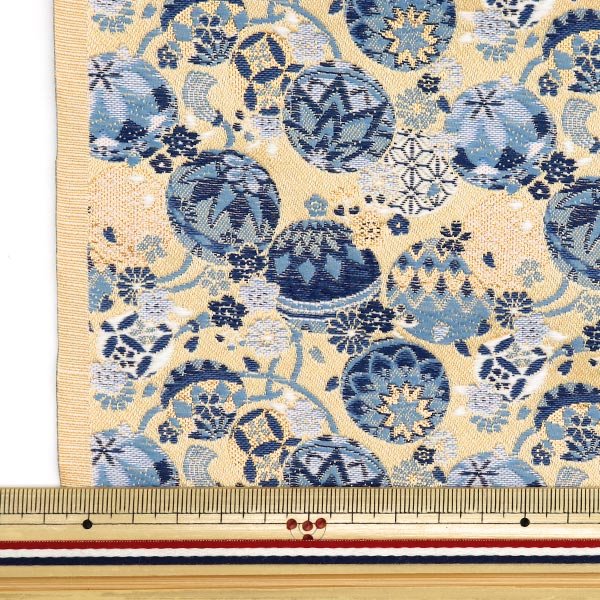 Photo2: 【1米 價格】🟥日本製｜💢 非 現貨｜西陣織 金襴｜和風 和柄 日式 京都風格 ｜繡球 毬 (2)