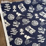 Photo8: 【1米 價格】🟣日本製｜💢 非 現貨｜100% 棉 10號帆布｜日本幸運符圖案 招財貓 富士山 達摩｜2024年 12月 (8)