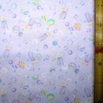 Photo1: 【1米 價格】🔵日本製｜💢 非 現貨｜🇯🇵 日本製｜100% 棉 ~ 牛津布｜海洋生物 Jellyfish 可愛水母｜2024年 12月 (1)