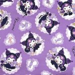 Photo1: 【1米 價格】🟦日本製｜💢 非 現貨｜🇯🇵 日本製｜100% 棉 ~ 牛津布｜Sanrio Kuromi｜2025年 1月 (1)
