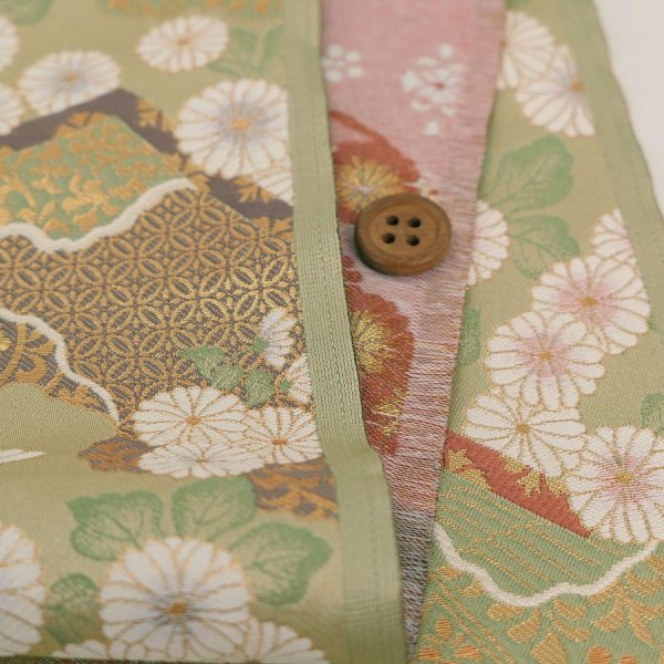 Photo4: 【1米 價格】🔺日本製｜💢 非 現貨｜金襴布｜和風 和式 日系｜菊花 (4)