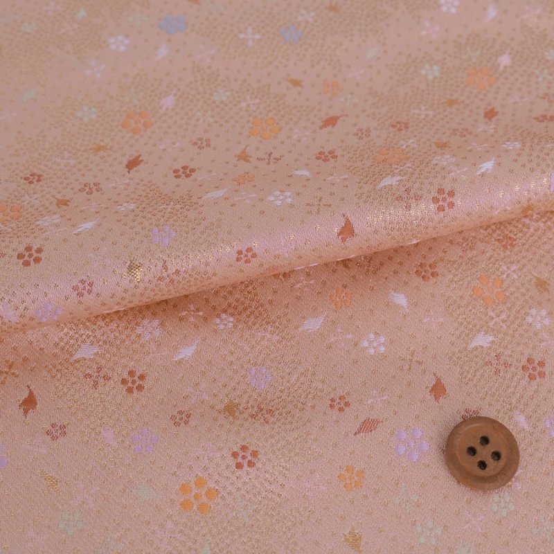 Photo1: 【1米 價格】🔺日本製｜💢 非 現貨｜金襴布｜和風 和式 日系｜小花 (1)