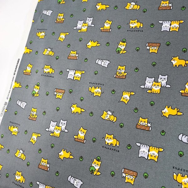 Photo6: 【1米 價格】🔴日本製｜💢 非 現貨｜🇯🇵 日本製｜100% 棉 ~ 薄｜藏狐 動物 (6)